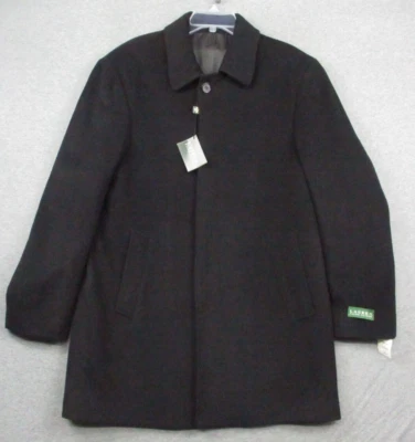 Chaqueta Abrigo Lauren Ralph Lauren Para Hombre Lana Cuello Jake Negro 42R Foto 1 de 4