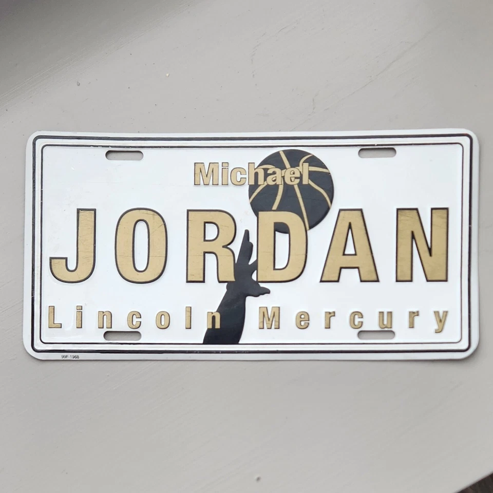 *RARO* Placa de matrícula de vehículo de tocador de coleccionista Michael Jordan Lincoln Mercury  Foto 1 de 3