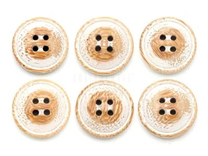 Wood Buttons 4 Holes White Painted 13mm 12pcs Wooden Button Sewing DIY B46 - Picture 1 of 5