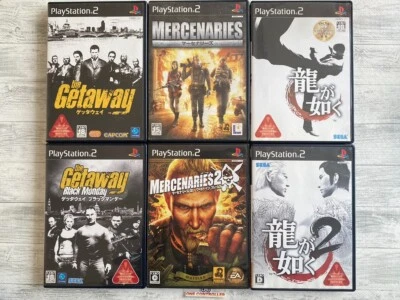 SONY PS2 The Getaway & Mercenaries & Mercenaries 2 & Ryu ga Gotoku 1 2 set - Image 1 of 4