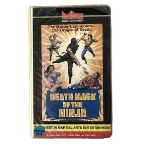 DEATH MASK OF THE NINJA 1986 Orig Big Box Clamshell VHS Kung Fu Shaolin RARE - Picture 1 of 9