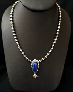 Collar American West Lapis Mini Flor de Calabaza 17 Cuentas - Nuevo con Etiquetas/Nuevo en Caja - Imagen 1 de 11
