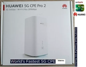 Huawei H122-373, 5G CPE Pro 2 LTE 5G Router 3.6 Gbps DL, Wi-Fi 6+ 2976 Mbps2 - Foto 1 di 5