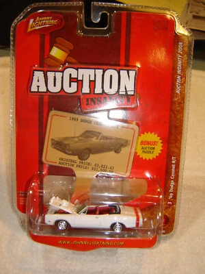 RARE Johnny Lightning AUCTION INSANITY 1969 Dodge Coronet 440 Conv. 1/64 R1 #3 - Image 1 of 2