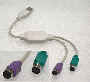 Ps/2 PS2 -> USB Adapter For Keyboard And Mouse For Windows XP 7 8 10 - Picture 1 of 1