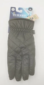 isotoner Womens Insulated Quilted SmartDri SmarTouch Gloves Black Size S/M - Picture 1 of 8