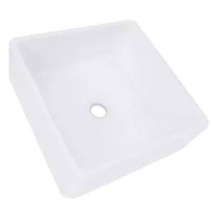 Nantucket Spülen NSV107A 15" eckig, weiß Keramik Gefäß Spüle - Bild 1 von 8