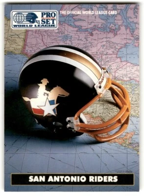 1991 Pro Set WLAF Helmets San Antonio Riders #10 San Antonio Riders - Image 1 of 2