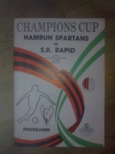 Programme Hamrun Malta - Rapid Wien Vienna Austria 1987 Champions Cup - Picture 1 of 1