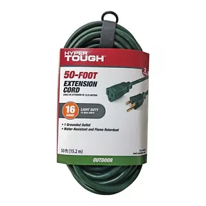Hyper Tough 50 Foot 16/3 SJTW Green Outdoor/indoor Extension Cord (Pack of 2) - Picture 1 of 3