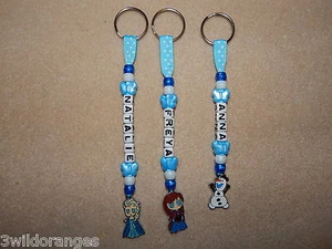 Personalisierter Taschenanhänger Bagtag Schlüsselanhänger Schule Elsa Anna Olaf - Bild 1 von 4