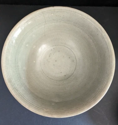 Tazón de té chino vintage de porcelana verde, antiguo Foto 1 de 4