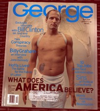 George Magazine John Kennedy JR JFK December 1996 Woody Harrelson