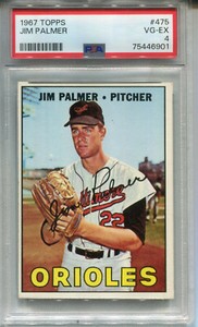1967 Topps #475 Jim Palmer PSA 4 VG-EX Baltimore Orioles
