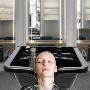Beauty Salon Barber Shop Hair Equipment Shampoo Bowl Deep ABS Bowl Backwash Sink - Picture 1 of 14