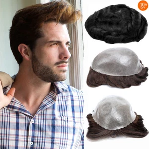 20cm*25cm Toupet Hombre Peluca Láminas Pelo Repuesto Skin Base Wave - Imagen 1 de 51
