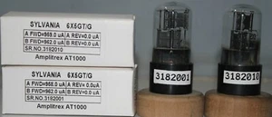 6X5GTG JAN VT126-B Sylvania made in U.S.A Amplitrex Tested Qty 1 Match Pair - Picture 1 of 7