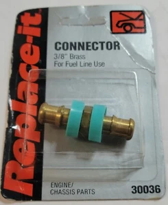 3/8" Brass Fuel Line Connector Barbed Hose Fitting Fuel Water - Made in USA - Picture 1 of 4