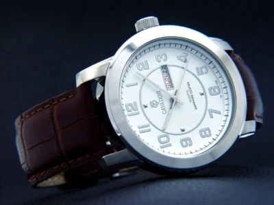 Cavadinin Berlin Watch Stainless Steel Braun-White CV-1200 Good Readable Aviator - Image 1 of 2