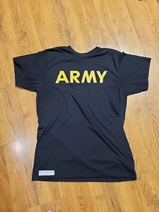 Army Short Sleeve Tshirt Blk Cotton  Large See Pics For Sizes  Excond - Picture 1 of 7