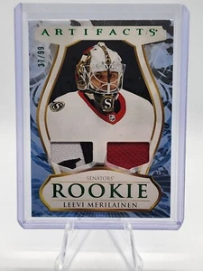 2023-24 Upper Deck Artifacts Leevi Merilainen Emerald Dual Patch Rookie #37/99 - Picture 1 of 2