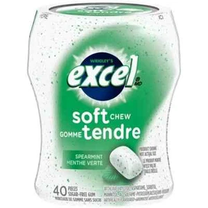 6x Excel Spearmint Sugar Free Soft Chew Gum 40 Pieces each 240 Total Fresh - Picture 1 of 3