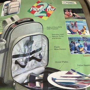 BACK PACK PICNIC FOR 2 Camping, Beach , Park.  - Picture 1 of 14