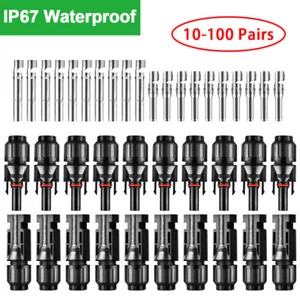 10/20/100 pares de conectores de cable solar macho hembra panel solar unidores de cables IP67 - Imagen 1 de 7