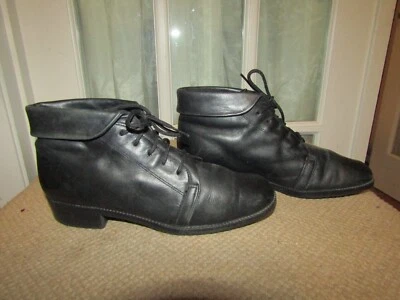 Worthington Boots Womens 6 M Ankle Booties Casual Comfort Black Leather Lace Up - Image 1 of 4