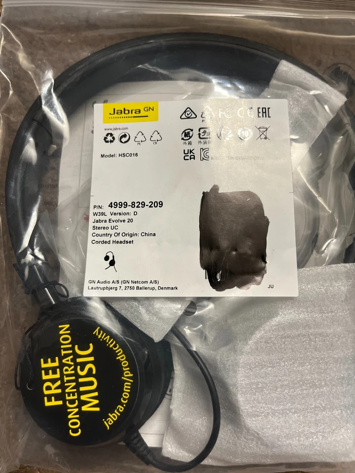 Jabra Evolve 20 UC Stereo Ear-Pad Headset (4999-829-209)