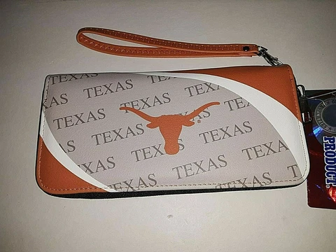 Texas Longhorns NCAA Curve Zip Organizer Ladies Wallet Cover