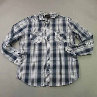Helix Shirt Mens XL Short Sleeve Lightweight Plaid Button Up Pocket - Image 1 of 4