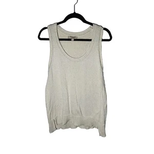 Camiseta sin mangas suéter metálico beige Banana Republic para mujer talla grande otoño neutro - Imagen 1 de 7