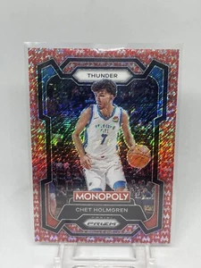 2023-24 Prizm Monopoly Chet Holmgren #62 Red Millionaire Shimmer /100 Thunder - Bild 1 von 2