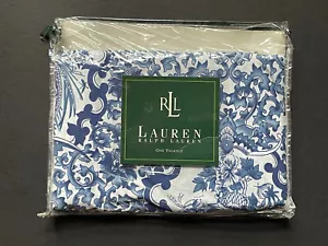 NEW! Ralph Lauren Tamarind PORCELAIN One 84x15 Blue BLOUSON VALANCE Irregular - Picture 1 of 13