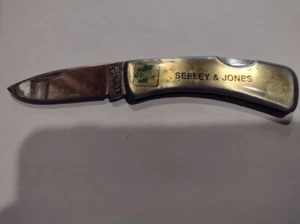 Vintage 1980s Utica 181501 Seki Japan Stainless 3" Lockback Folding Pocket Knife - Picture 1 of 3