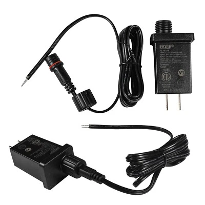 2-Pack 24V 0.5A 12W Power Supply Extension Cord, IP44 Raintight LED Transformer - Image 1 of 4