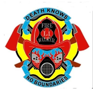 SOMBRERO O CHAQUETA FIRE WALKER PIN612 nueva chaqueta solapa metal llameante bombero - Imagen 1 de 1
