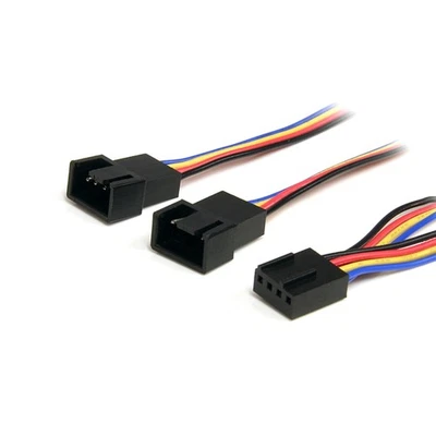 StarTech.com 12in 4 Pin Fan Power Splitter Cable - F/M - 1ft Fan Y Cable - 1ft 4 - Image 1 of 4