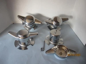 4  DERBY/TOWER CAPS  W/ 2 BAR  DOME SPINNERS FOR 4 LUG WHEELS 2.75" HOLE - Picture 1 of 2