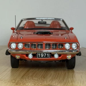 Plymouth Cuda Cabrio 1971 arancione e bianco Franklin come nuovo modello di precisione scatola* - Foto 1 di 12