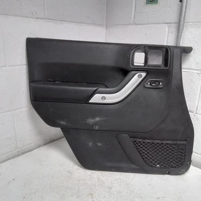 2016 JEEP WRANGLER Driver Left Side Front Door Trim Panel Black TRIM A7X9 OEM    - Image 1 of 4