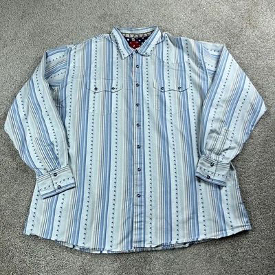 Camisa Scully Para Hombres XXL 2XL Rayas Puño Abatible EE. UU. Western Pear Diente de Sierra a Presión Foto 1 de 4