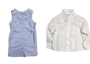 Vintage Boys  Romper 4 T Blue Striped IMP ORIGINALS Lot Of 2 - Picture 1 of 6