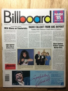 Billboard Magazine: March 30, 1985 - More ads than usual NASHVILLE Terminator ad - Foto 1 di 21