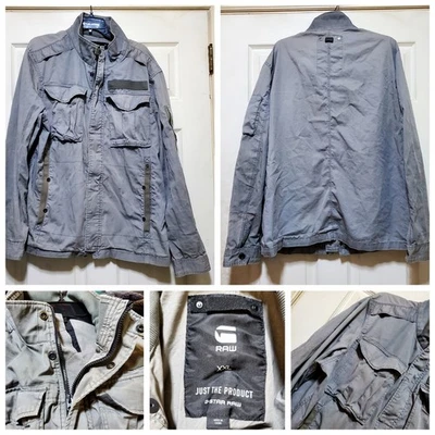 G Star Raw Jacket Men 2XL Green Military Utility Field Pocket Rovic SP Overshirt - Image 1 of 4