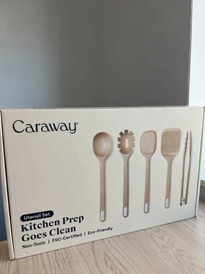 Caraway Wooden Utensil Set - 5 Piece Cooking Utensil Set - Image 1 of 4