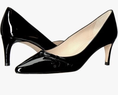 Zapatos de tacón LK Bennett para mujer Bernice Kitten 35 (US 5) charol detalle de lazo Foto 1 de 4