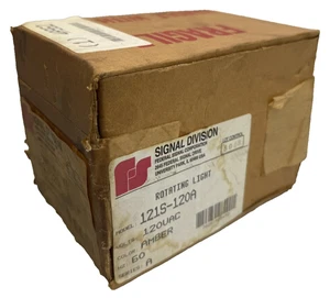 Federal Signal 121S-120A 120VAC 0.36 Amp 40W Amber Incan. Rotating Light 6" - Picture 1 of 3