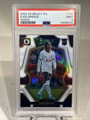 2022-23 Panini Select Premier League Djed Spence /20 White Prizm Rookie RC PSA 9 - Image 1 of 4